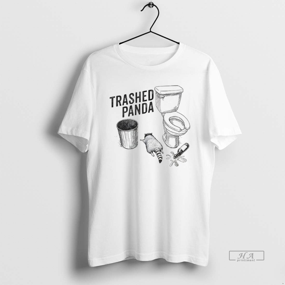 Official Trashed Panda Funny Drunk Racoon T-Shirts