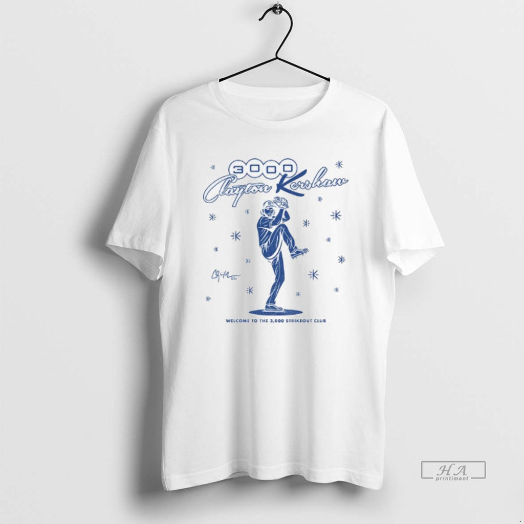 Official Trendy Clayton Kershaw Los Angeles Dodgers Mlb Model Welcome To The 3000 Strikeout Club