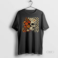 Official Trendy Funny Skull Checkered Skeleton Floral Spooky Season Halloween Unisex , , , Long Sleeve Tee