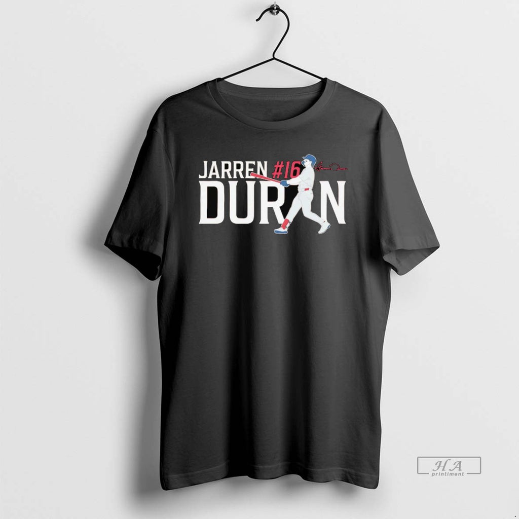 Official Trendy Jarren Duran 16 Batting Signature Boston Red Sox