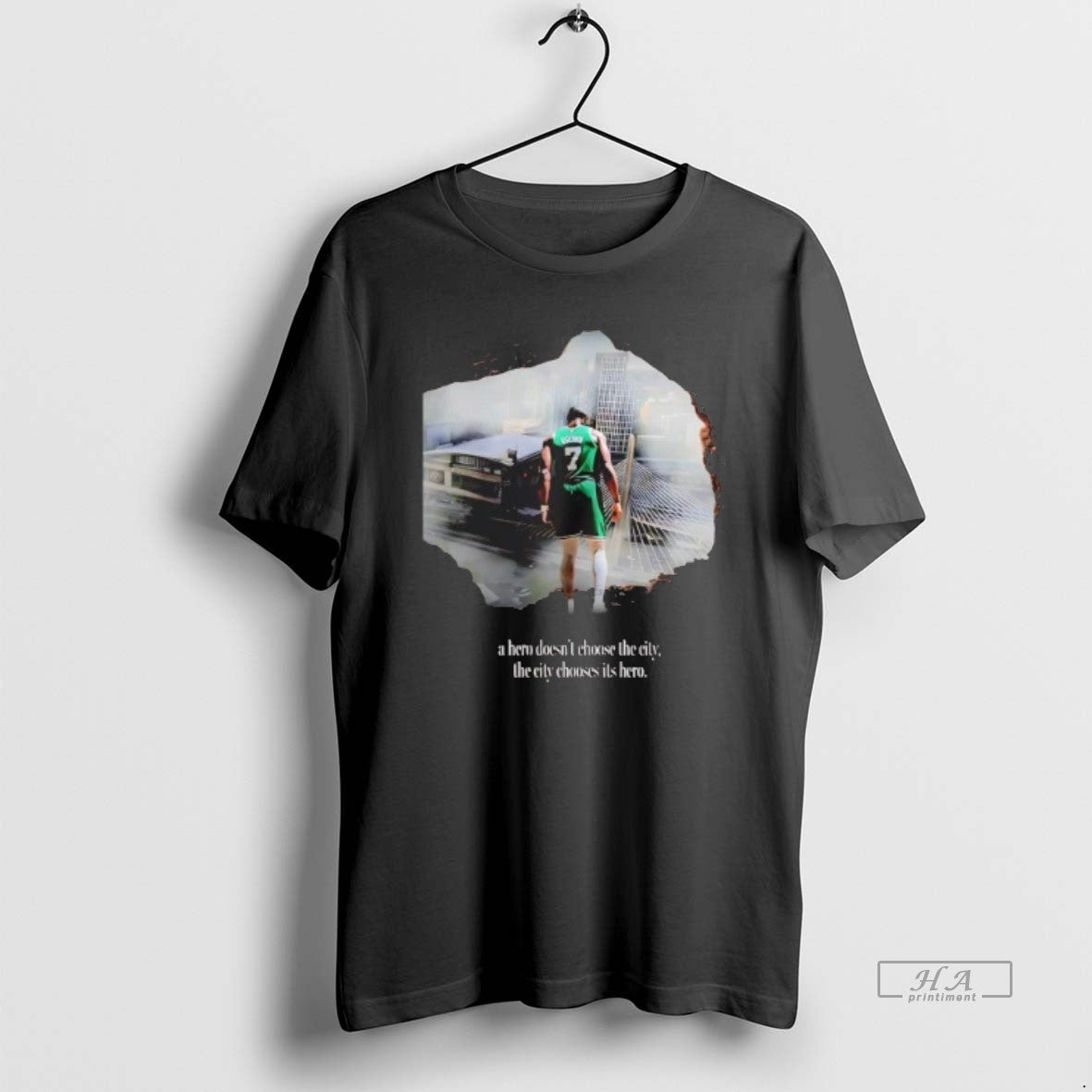Official Trendy Jaylen Brown A Hero Doesnt Choose The City Chooses Its Hero Unisex , , , Long Sleeve Tee