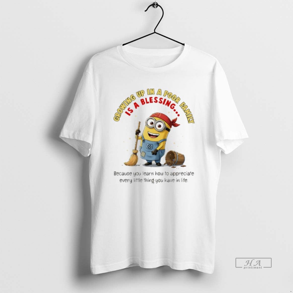 Official Trendy Minion Growing Up In A Poor Family Because You Learn How To Appreciate Unisex , , , Long Sleeve Tee