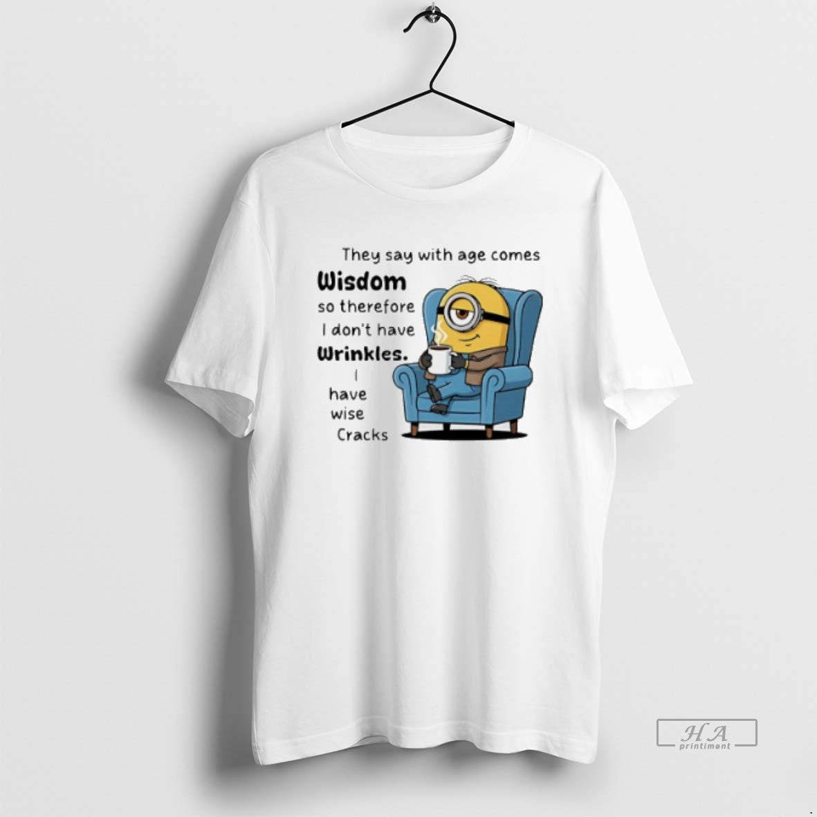 Official Trendy Minion They Say With Age Comes Wisdom So Therefore Idonthave Wrinkles Unisex , , , Long Sleeve Tee