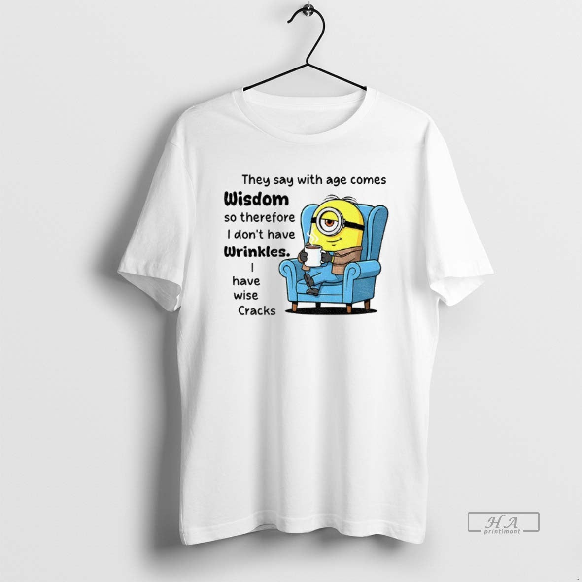 Official Trendy Minion They Say With Age Comes Wisdom So Therefore I Dont Have Wrinkles Unisex , , , Long Sleeve Tee