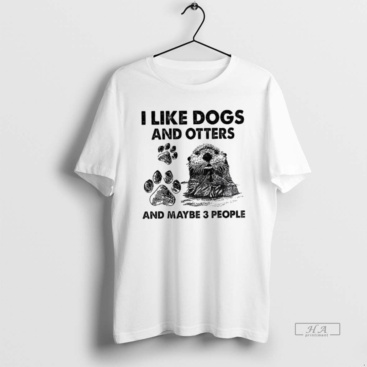 Official Trendy Otter I Like Dogs And Otters And Maybe 3 People Unisex , , , Long Sleeve Tee