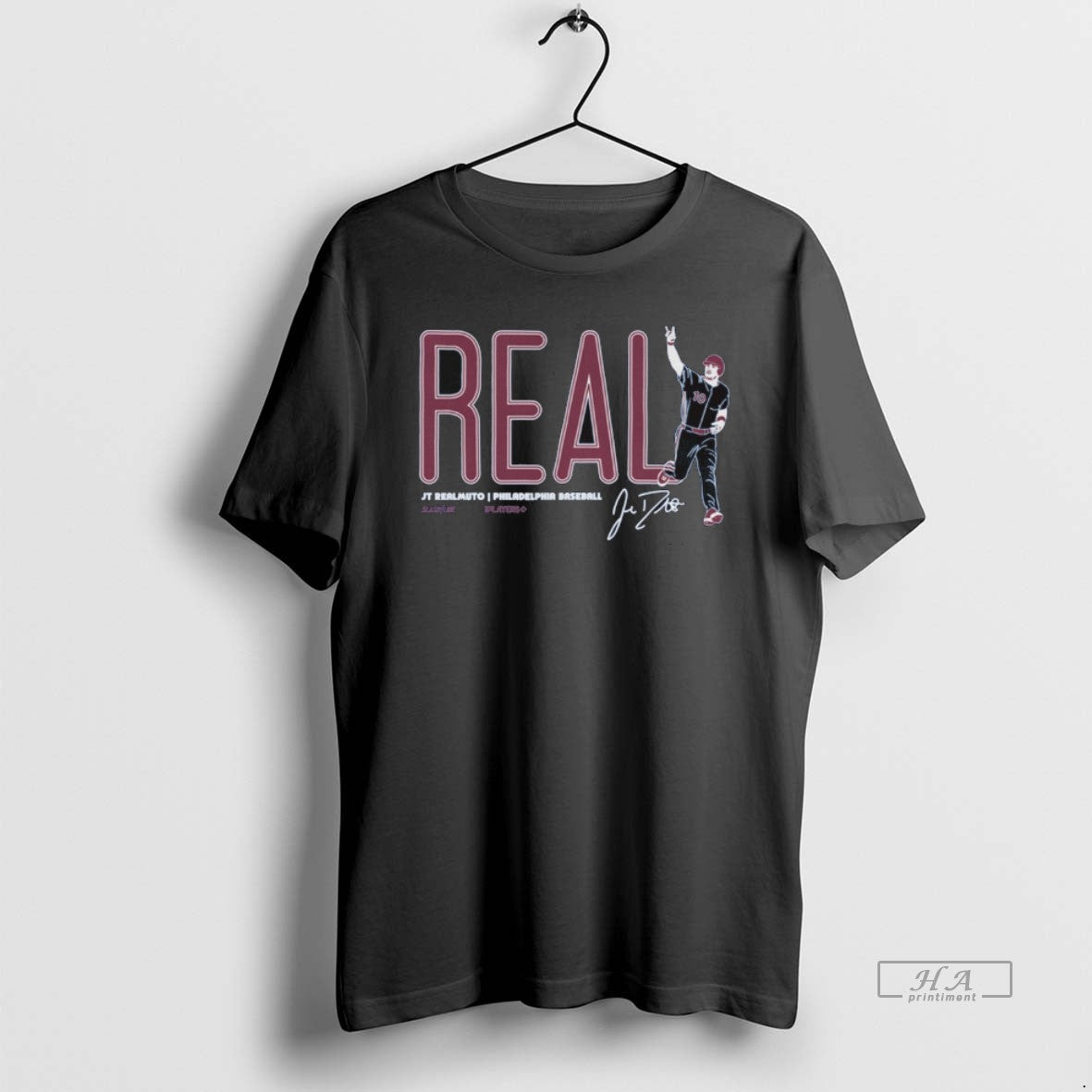 Official Trendy Real Jt Realmuto Philadelphia Phillies Mlb Slash Line Signature Unisex , , , Long Sleeve Tee