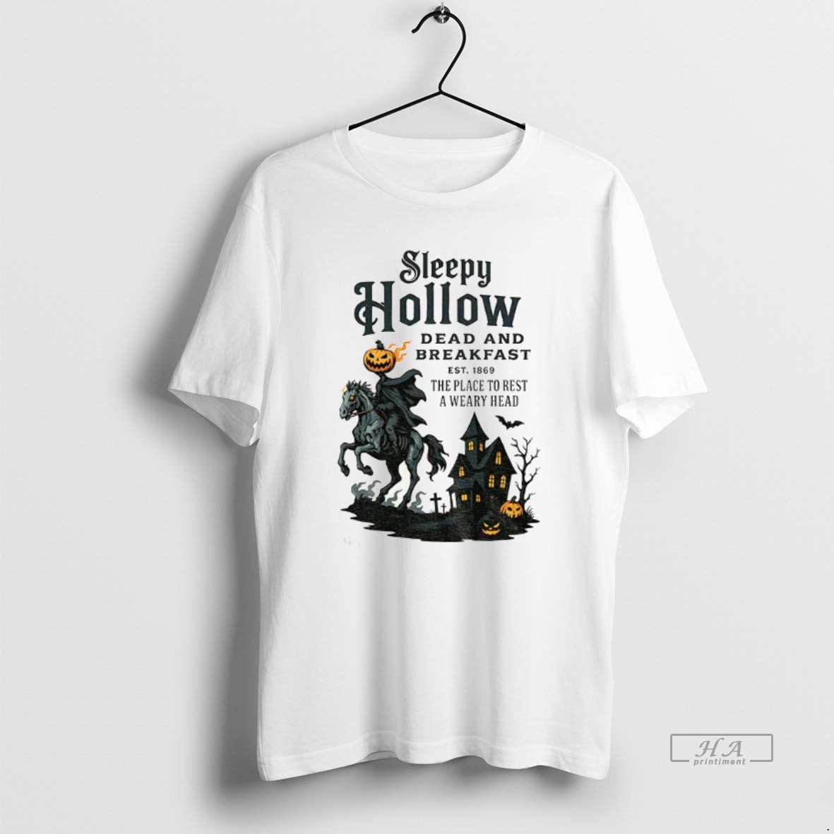 Official Trendy Sleepy Hollow Dead And Breakfast Est 1869 The Place To Rest A Weary Unisex , , , Long Sleeve Tee
