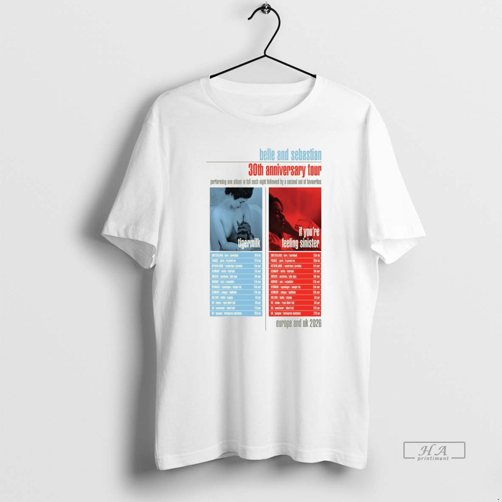Official Trendy Belle And Sebastian 30th Anniversary Tour Europe Uk 2026
