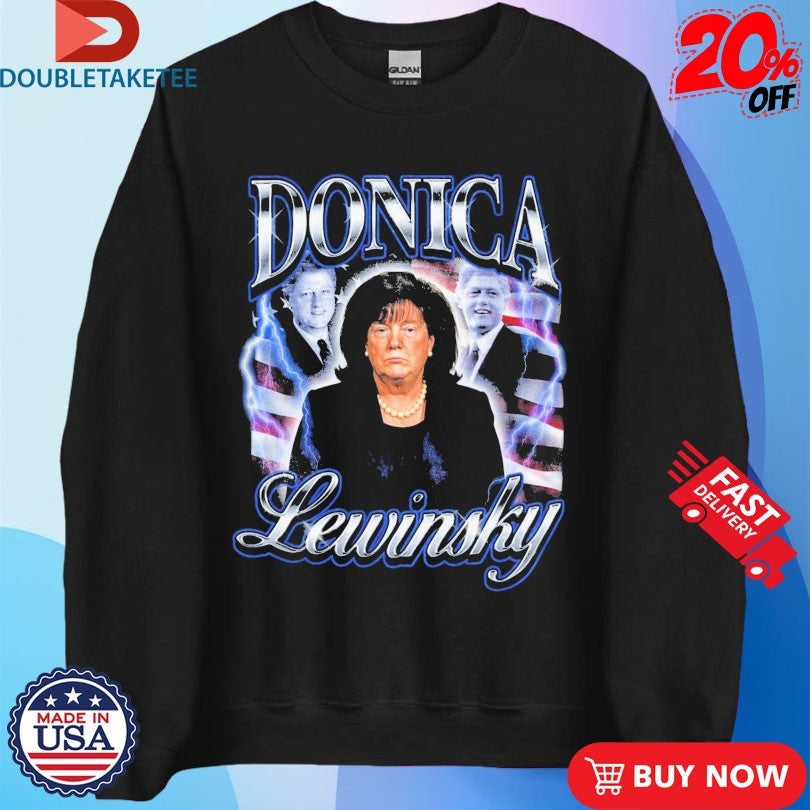 Official Trump And Bill Clinton Donica Lewinsky American Flag Shirts Unisex , , , Long Sleeve Tee