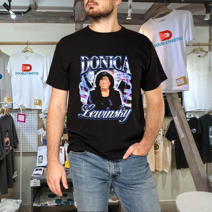 Official Trump And Bill Clinton Donica Lewinsky American Flag Shirts Unisex , , , Long Sleeve Tee