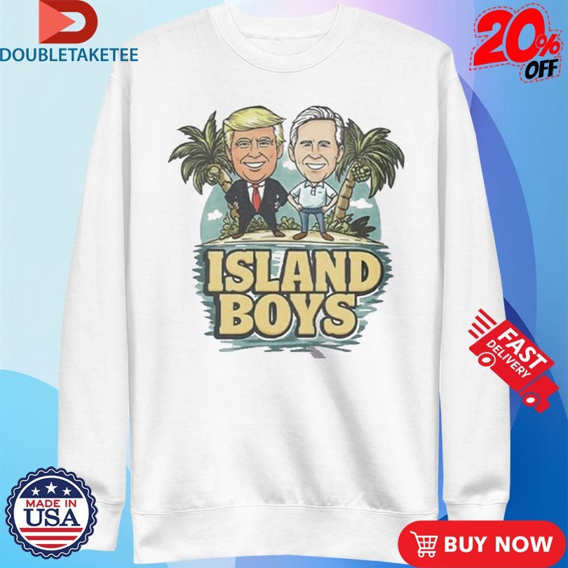 Official Trump And Jeffrey Epstein Island Boys Caricature Shirts Unisex , , , Long Sleeve Tee