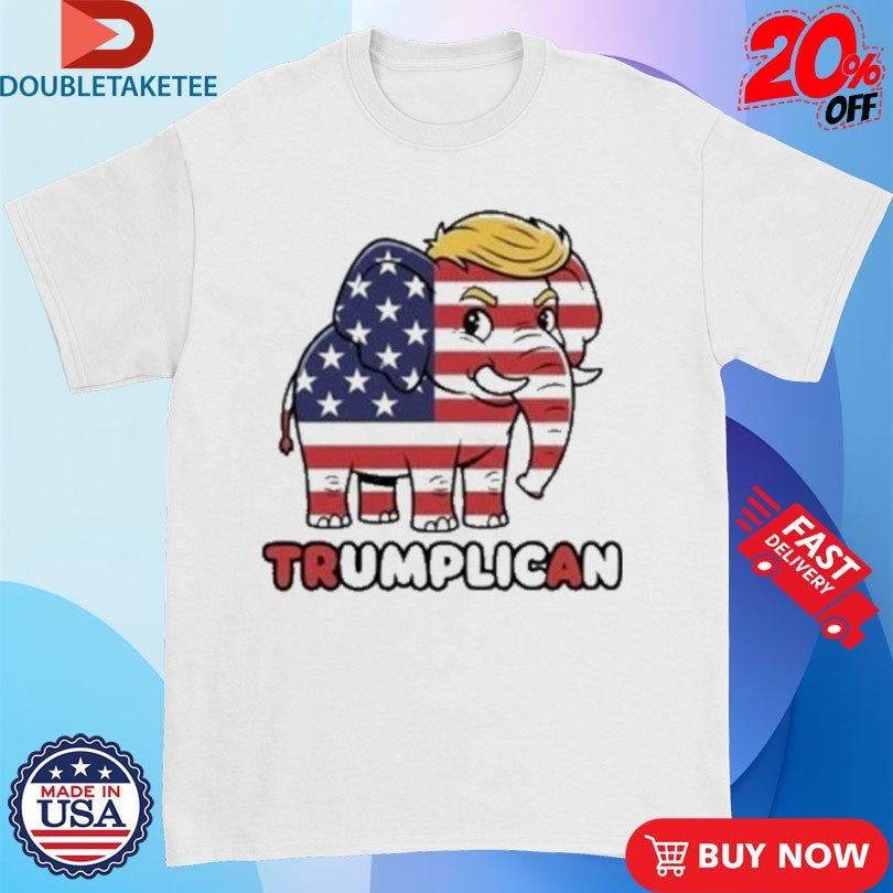 Official Trumplican Elephant American Flag Shirts Unisex , , , Long Sleeve Tee