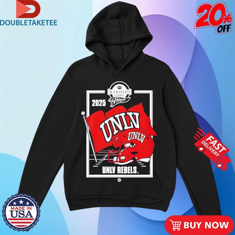 Official UNLV Rebels Scooter’s Coffee Frisco Bowl Helmet Shirts Unisex , , , Long Sleeve Tee