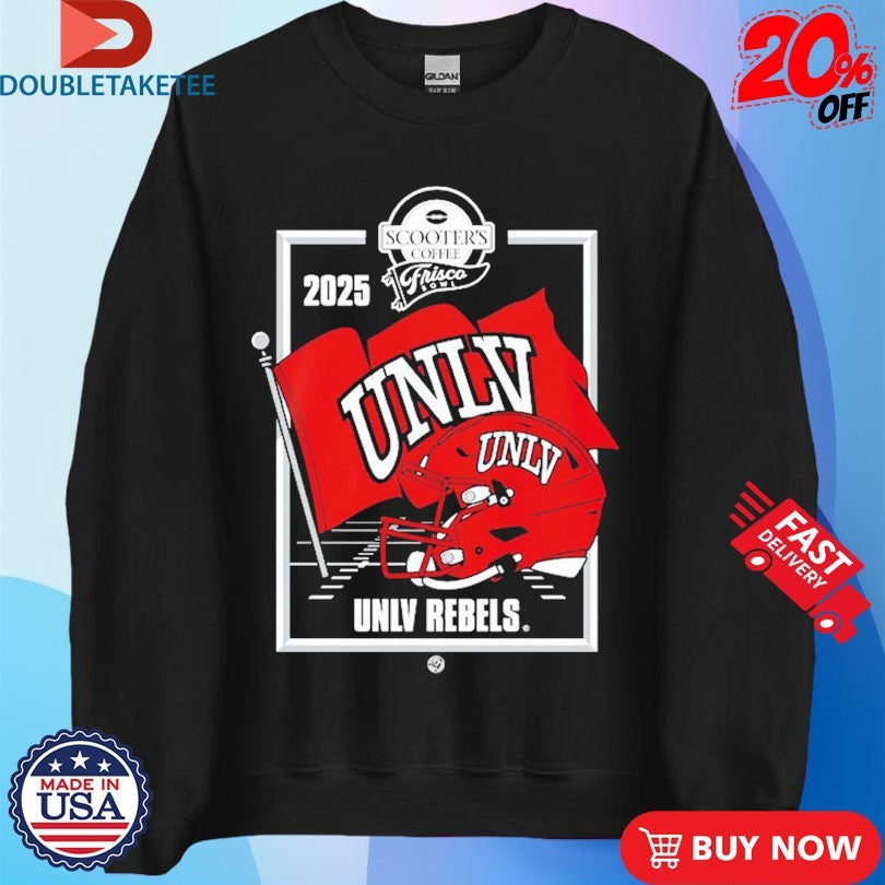 Official UNLV Rebels Scooter’s Coffee Frisco Bowl Helmet Shirts Unisex , , , Long Sleeve Tee
