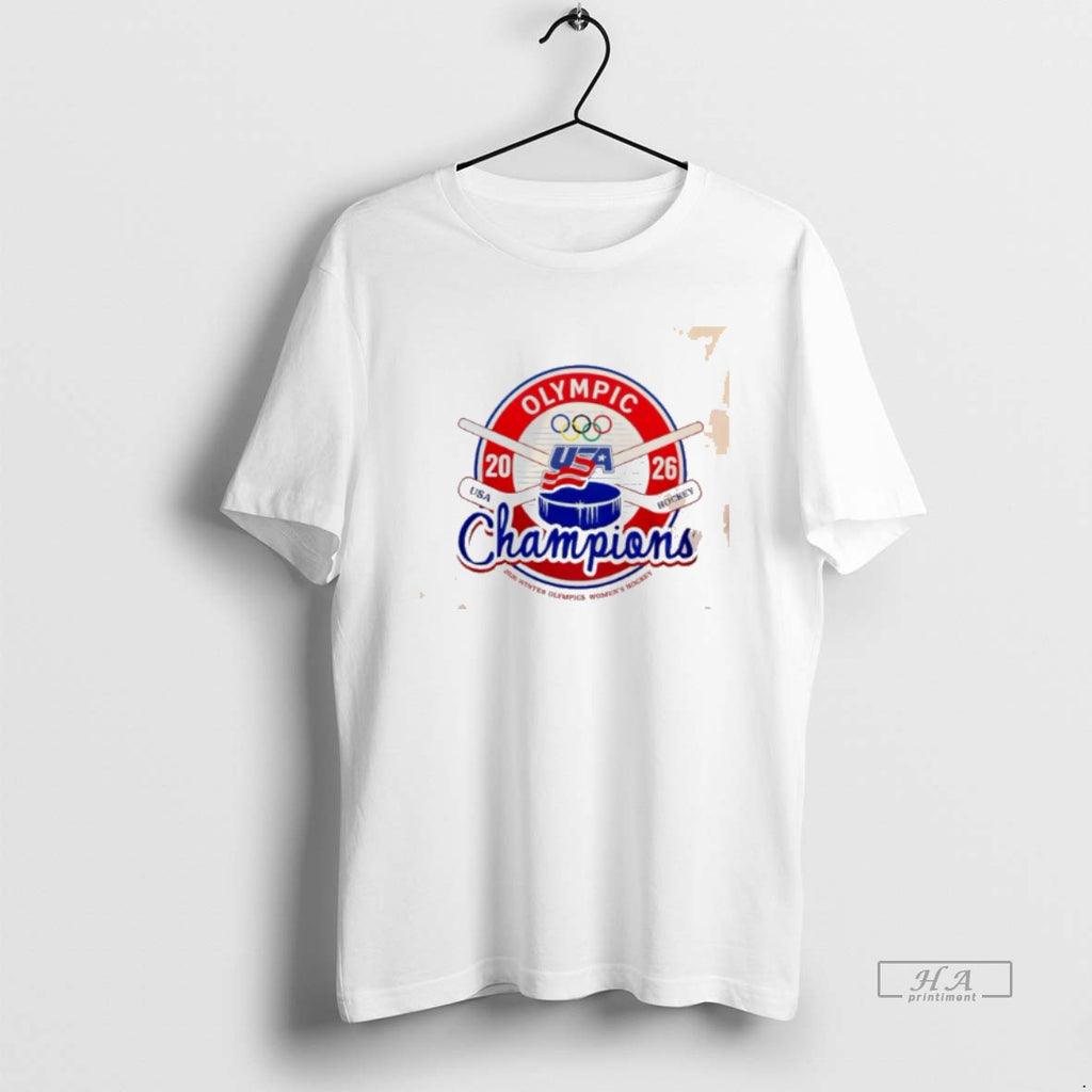 Official Usa Hockey 2026 Women Olympic Champions Tee