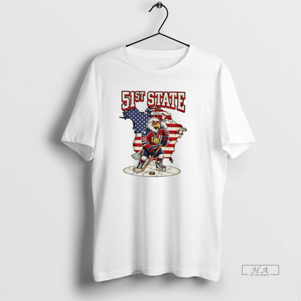 Official Usa Hockey 51st State Gold Medal Champs State Tee