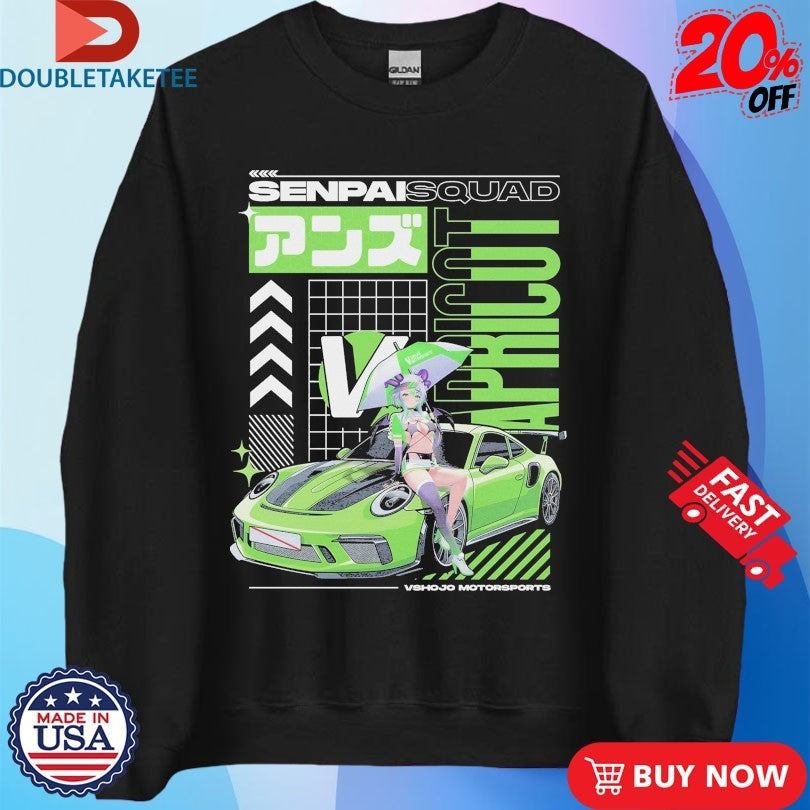 Official VShojo x Senpai Squad Apricot Anime Waifu Anime Waifu Shirts Unisex , , , Long Sleeve Tee
