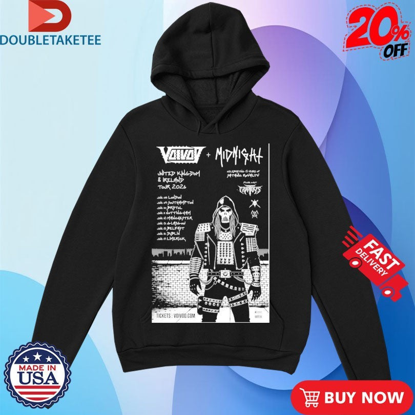 Official Voivod 2026 UK And European Tour Shirts Unisex , , , Long Sleeve Tee