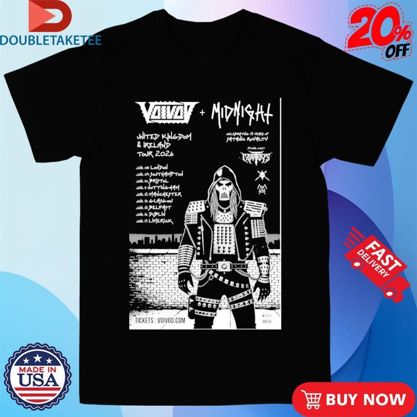 Official Voivod 2026 UK And European Tour Shirts Unisex , , , Long Sleeve Tee