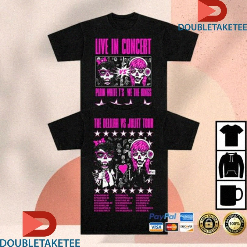 Official We The Kings The Delilah Vs Juliet Tour 2025 Dates Shirts Unisex , , , Long Sleeve Tee