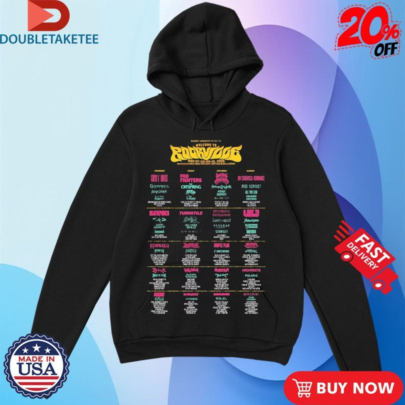 Official Welcome To Rockville In Daytona Beach Florida Full Lineup At Daytona International Speedway From May 7 To 10 2026 Shirts
