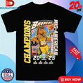 Official Western Michigan Broncos Mid American Conference Champions 2025 Mascot Trophy Shirts