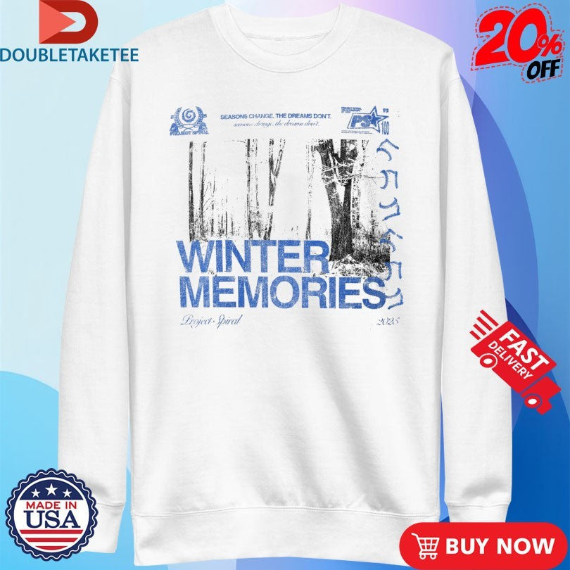 Official Winter Memories Seasons Change The Dreams Don’t Project Spiral Shirts Unisex , , , Long Sleeve Tee