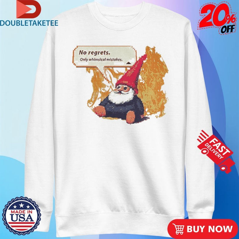 Official Wizard No Regrets Only Whimsical Mistakes Flames Shirts Unisex , , , Long Sleeve Tee