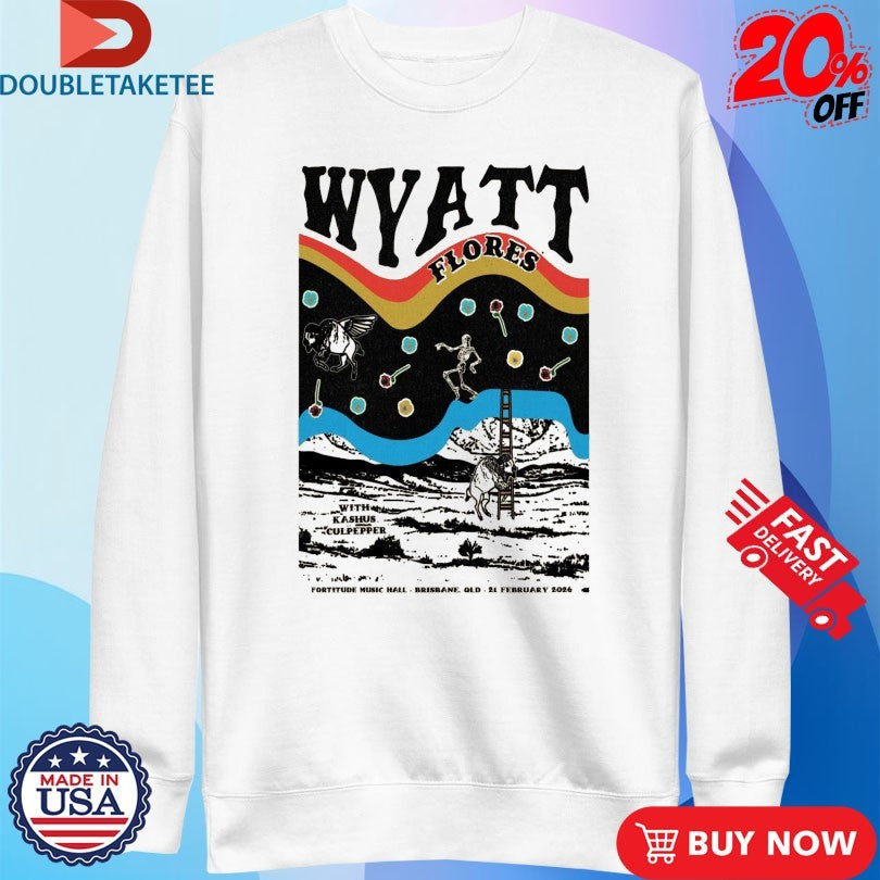 Official Wyatt Flores Feb 21 2026 Brisbane, OLD Shirts Unisex , , , Long Sleeve Tee