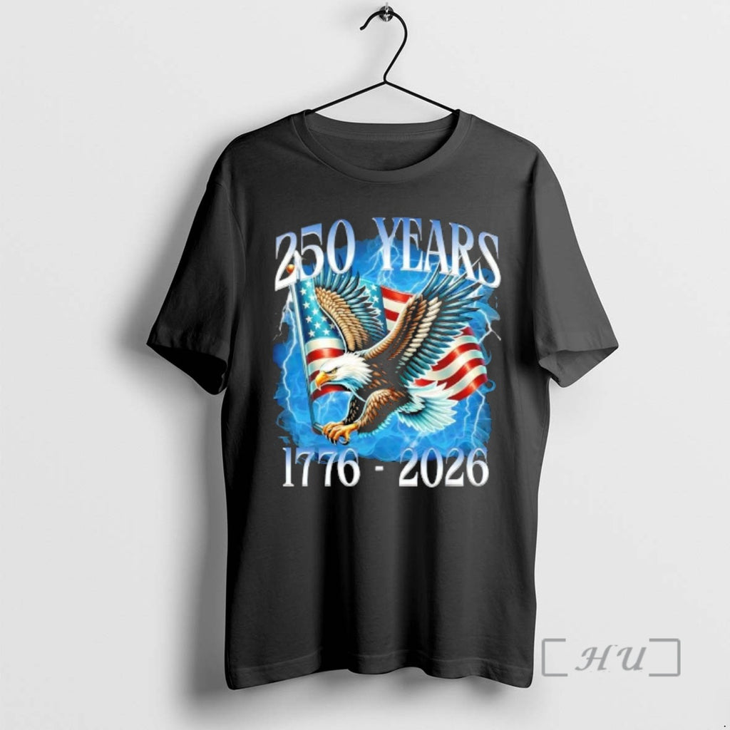 Officials 250 Years 1776 2026 Eagle And Lightning American Flag