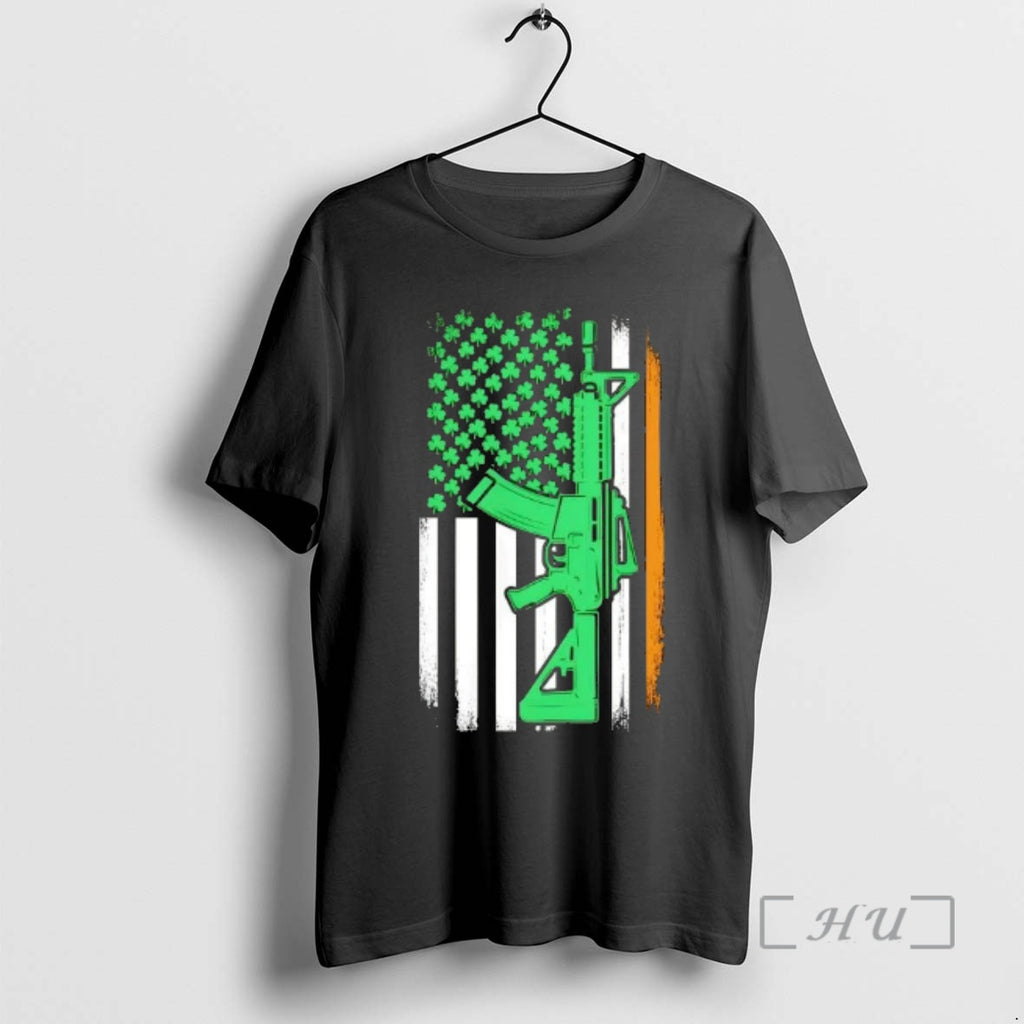 Officials Ar15 Gun Irish American Flag