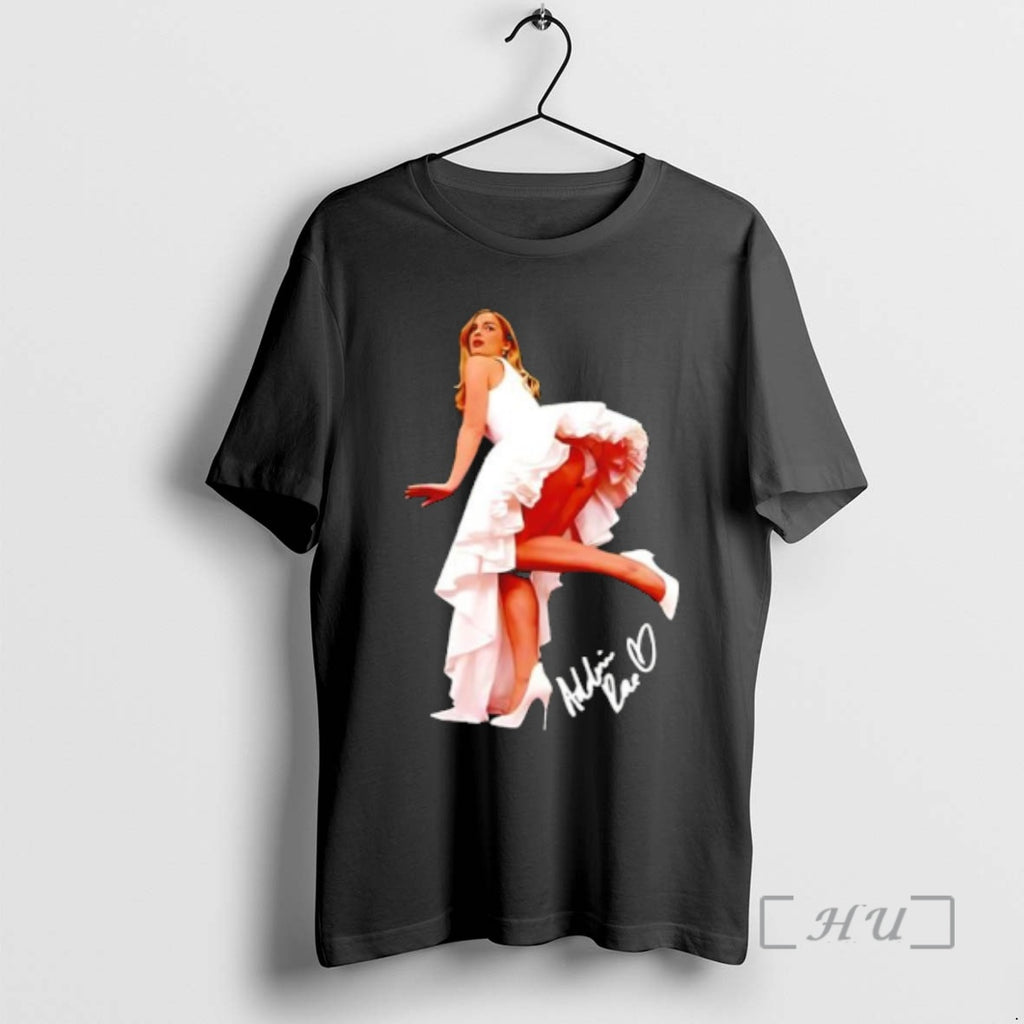 Officials Addison Rae White Dress Marilyn Monroe Pose Autograph Signature