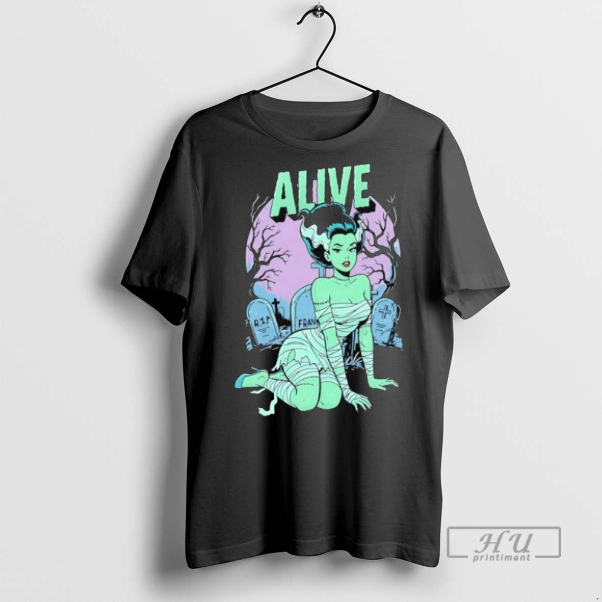 Officials Alive Bride Of Frankenstein Halloween T Shirt s Unisex , , , Long Sleeve Tee