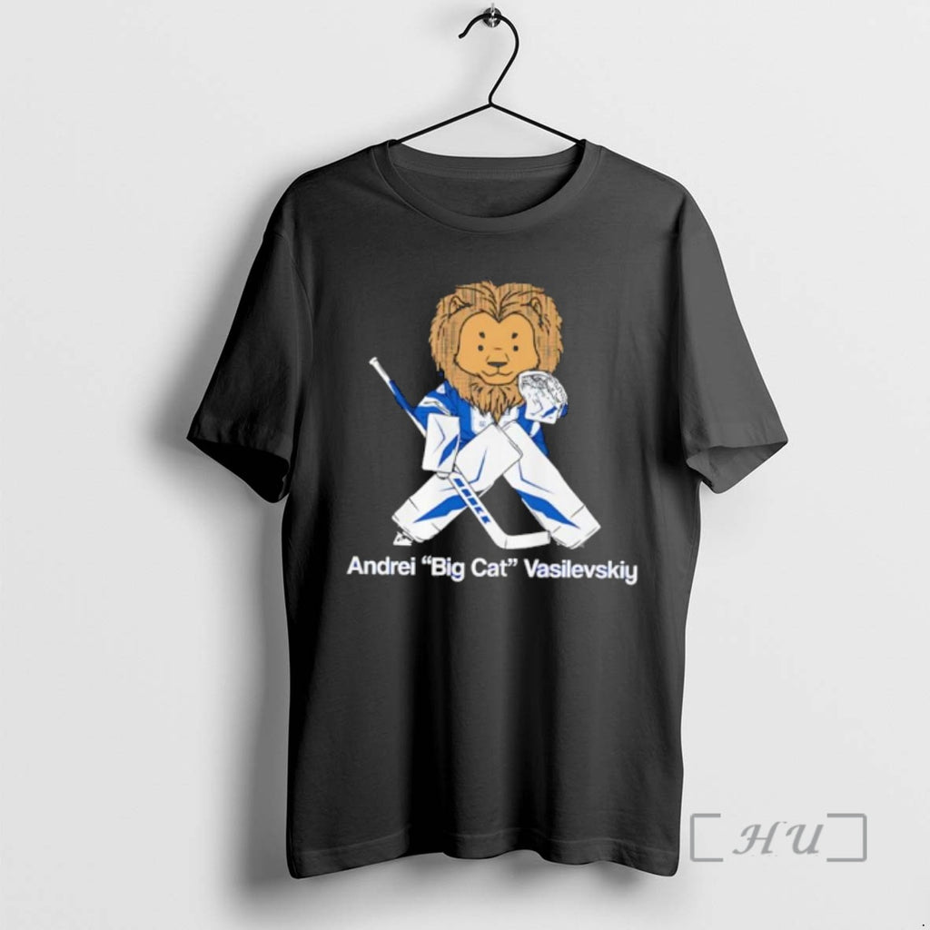 Officials Andrei Big Cat Vasilevskiy Lion Mascot Hockey Goalie Illustration