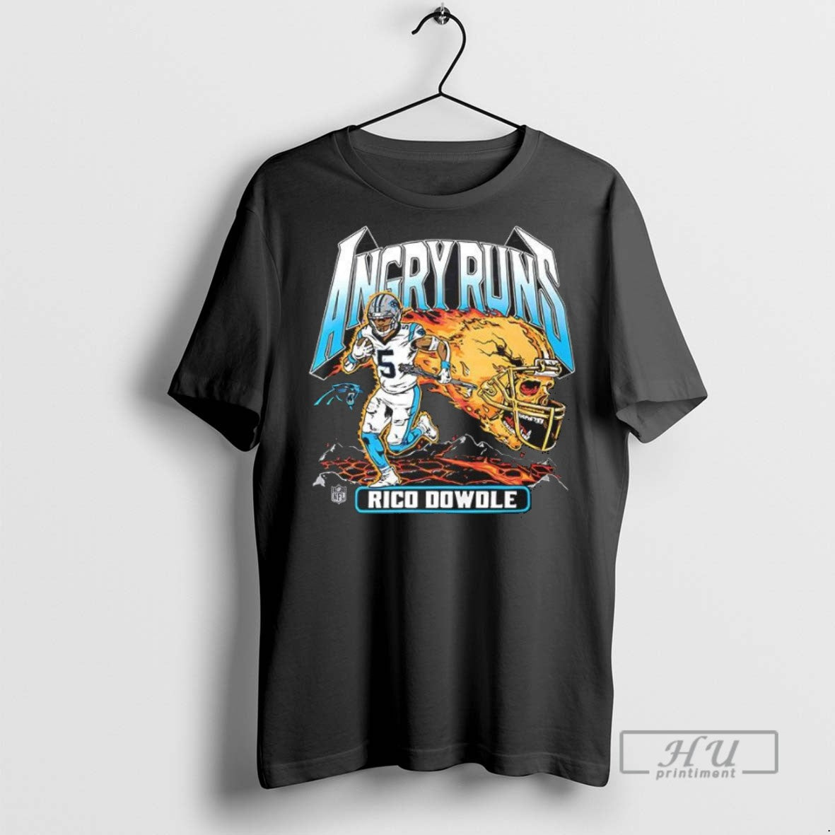 Officials Angry Runs 2025 Panthers Rico Dowdle T Shirts s Unisex , , , Long Sleeve Tee
