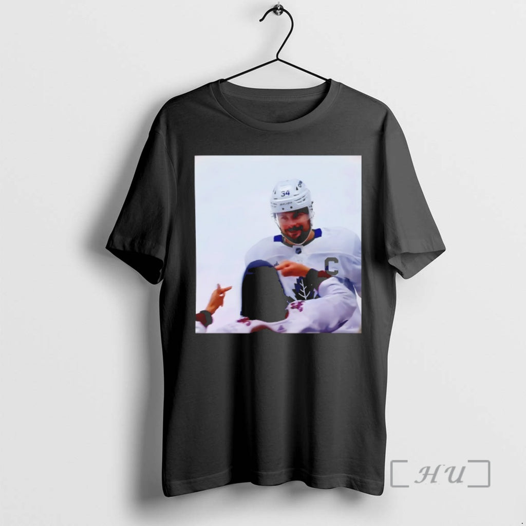 Officials Auston Matthews Toronto Maple Leafs Hockey Smirks At The Avs Fans Premium T Shirts