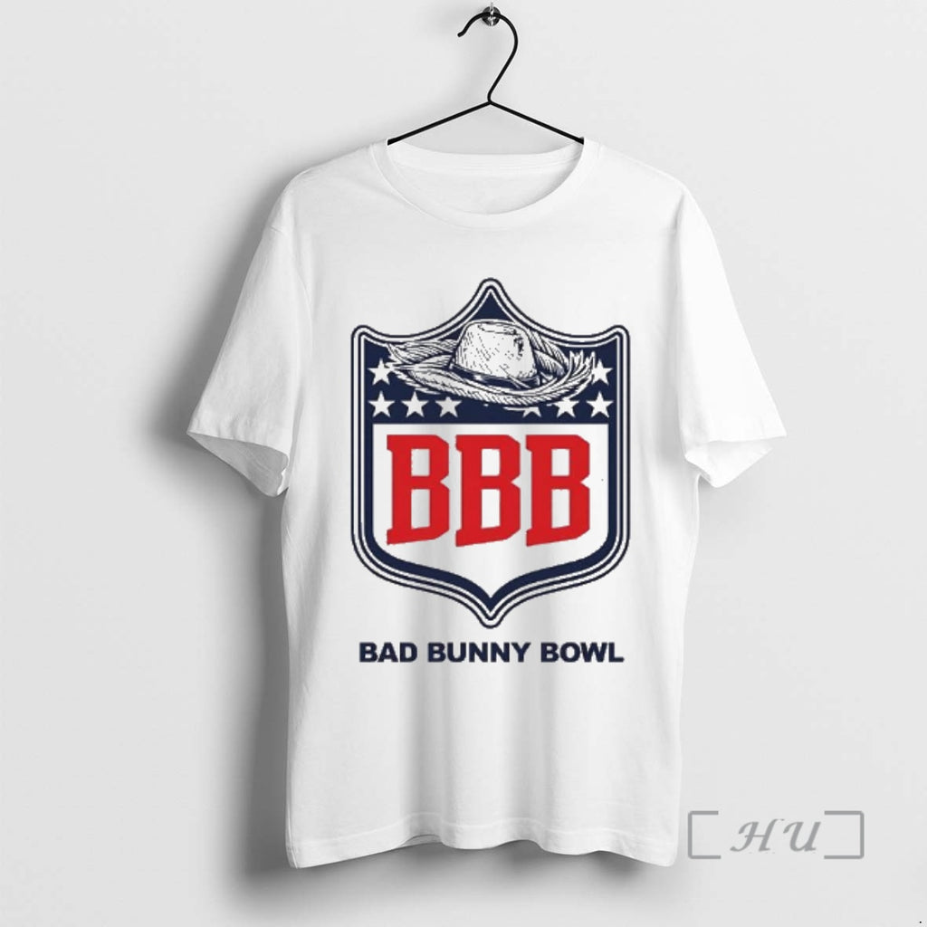 Officials Bbb Bad Bunny Bowl Straw Hat Logo Shield