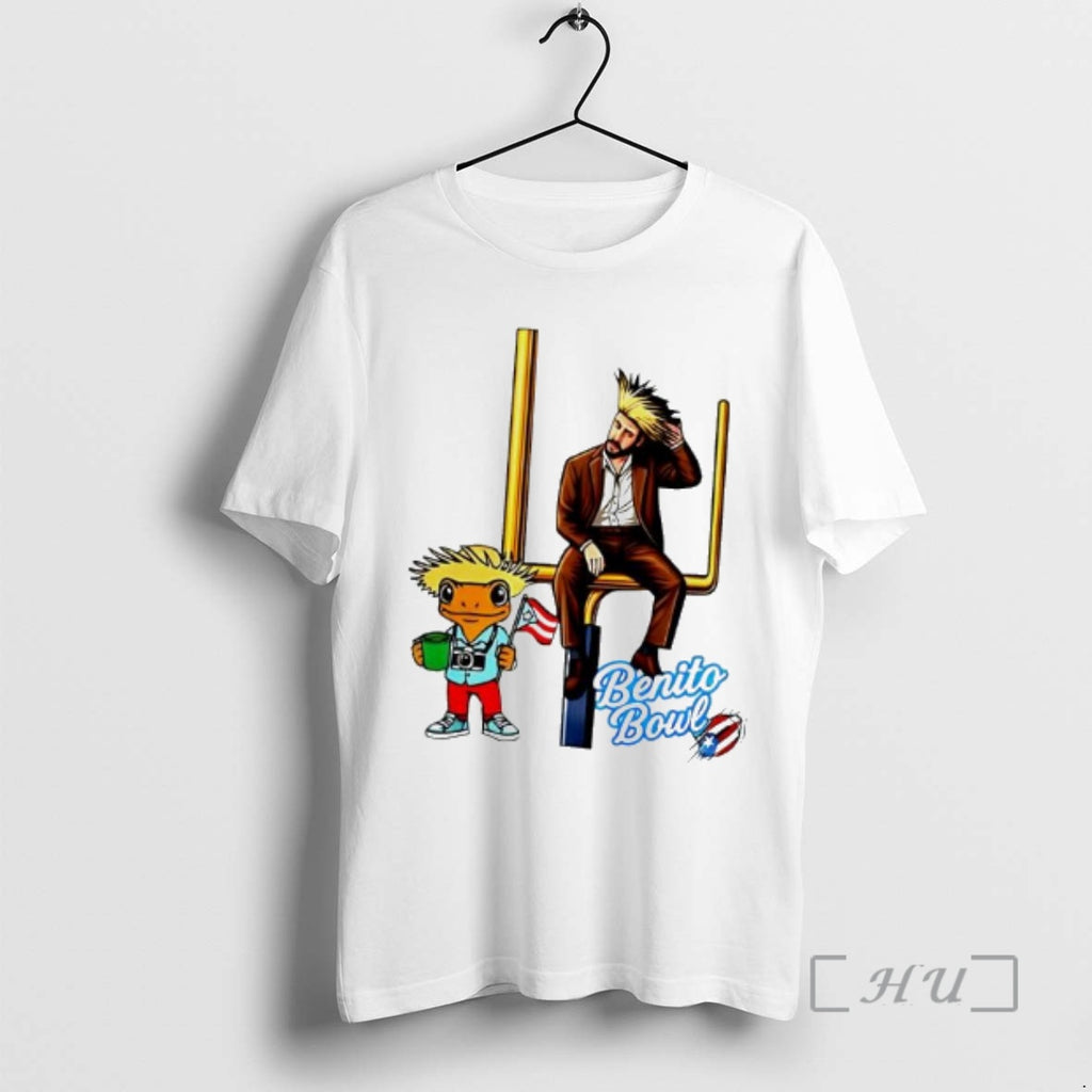 Officials Benito Bowl Bad Bunny And A Puerto Rico Coqui Frog Mascot Premium T Shirts