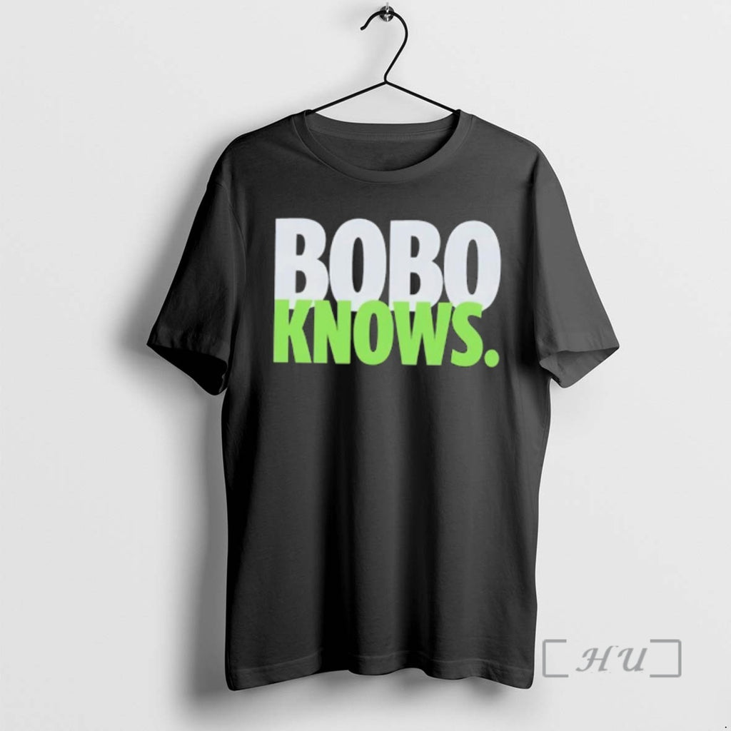 Officials Bobo Knows Silver And Green Bold Text
