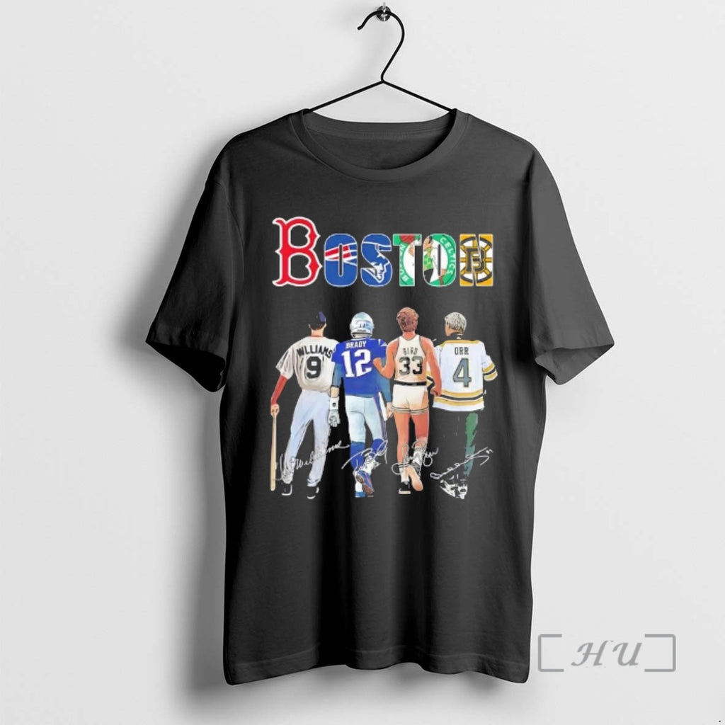 Officials Boston City Sports Legends Williams Brady Bird Orr Signatures