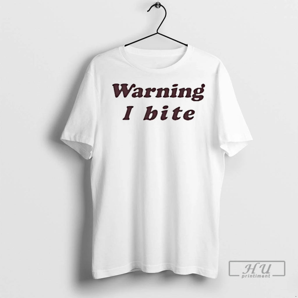 Officials Brooklynnmilly Wearing Warning I Bite 2025 T Shirts