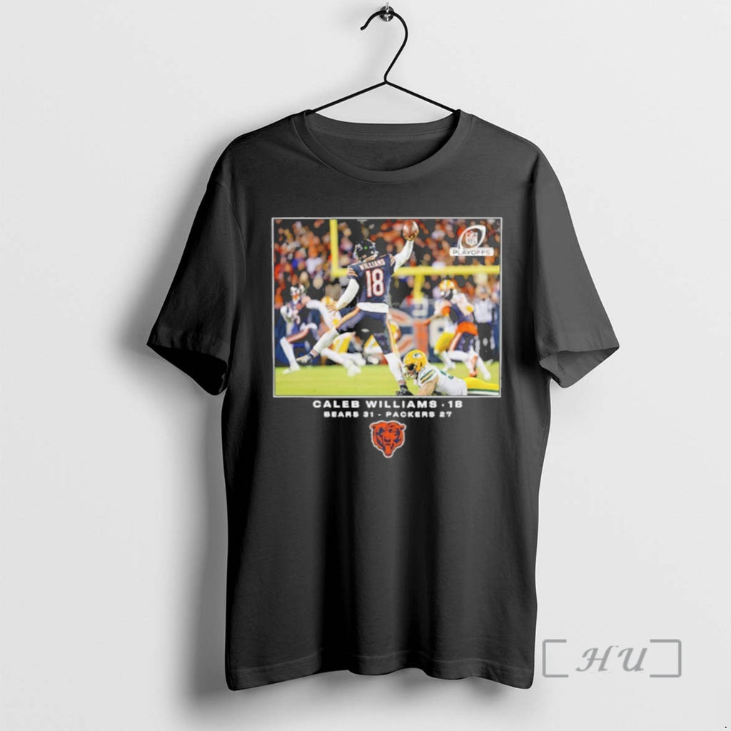 Officials Caleb Williams Flash Features Wild Card Bears 31 Packers 27 Premium T Shirts Sweater