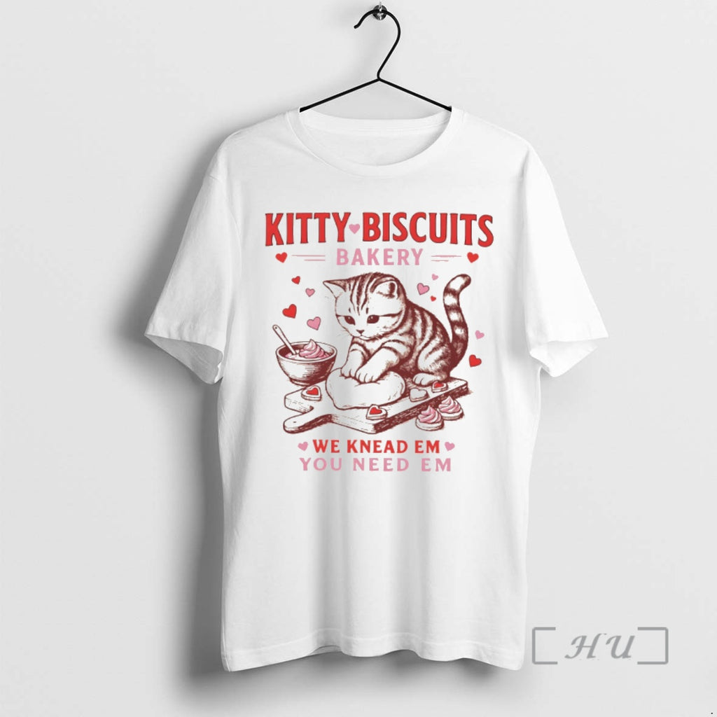 Officials Cat Kitty Biscuits Bakery We Knead Em You Need Em Valentines Day Premium