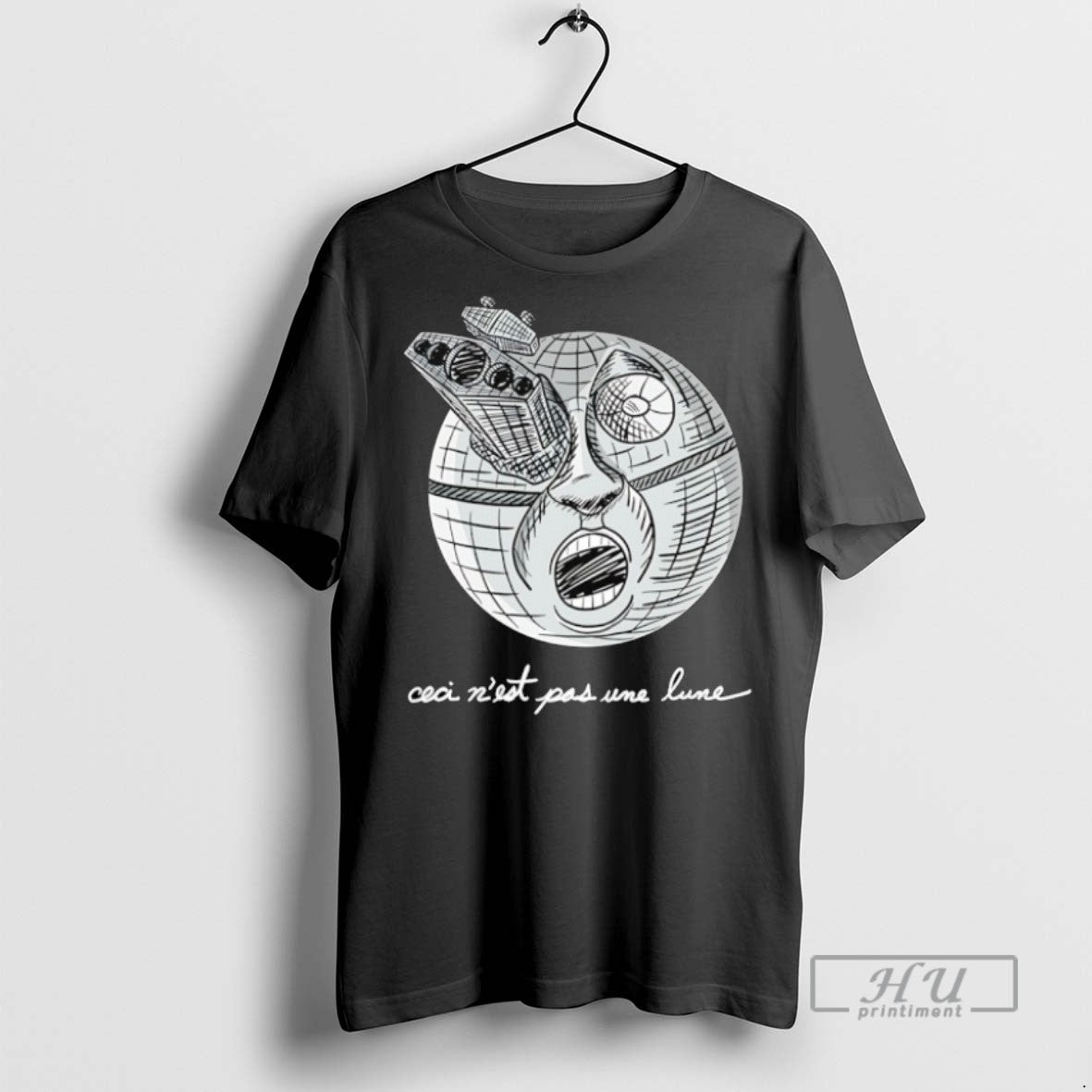 Officials Ceci Nest Pas Une Lune The Death Star T Shirt s Unisex , , , Long Sleeve Tee