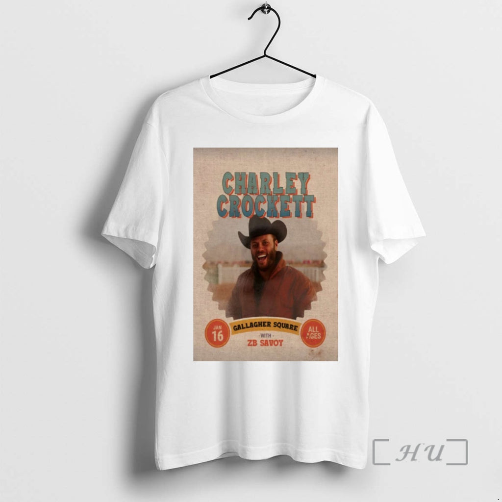 Officials Charley Crockett Jan 16 2026 Petco Park In San Diego Ca Premium T Shirts