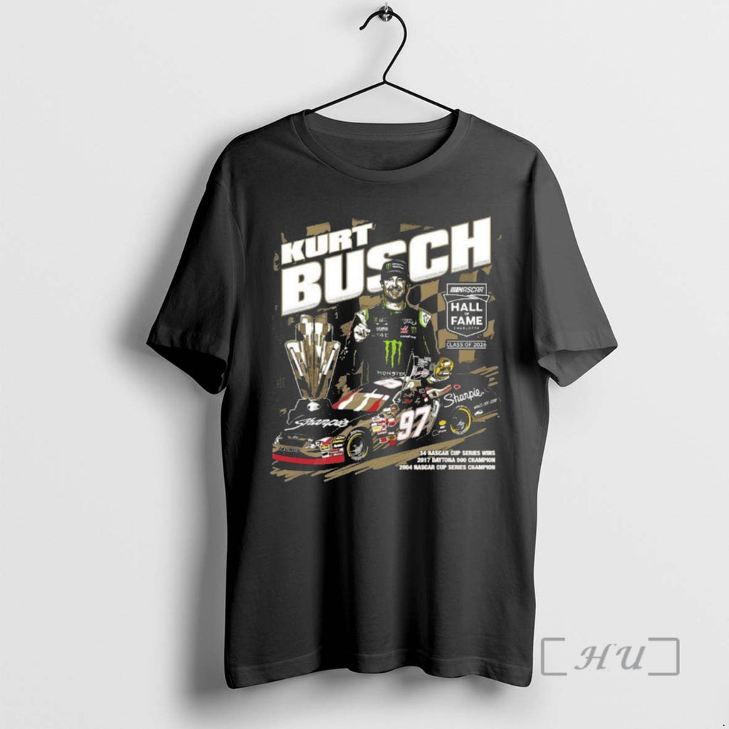 Officials Checkered Flag Sports Kurt Busch Nascar 2026 Hall Of Fame Premium T Shirts Sweater