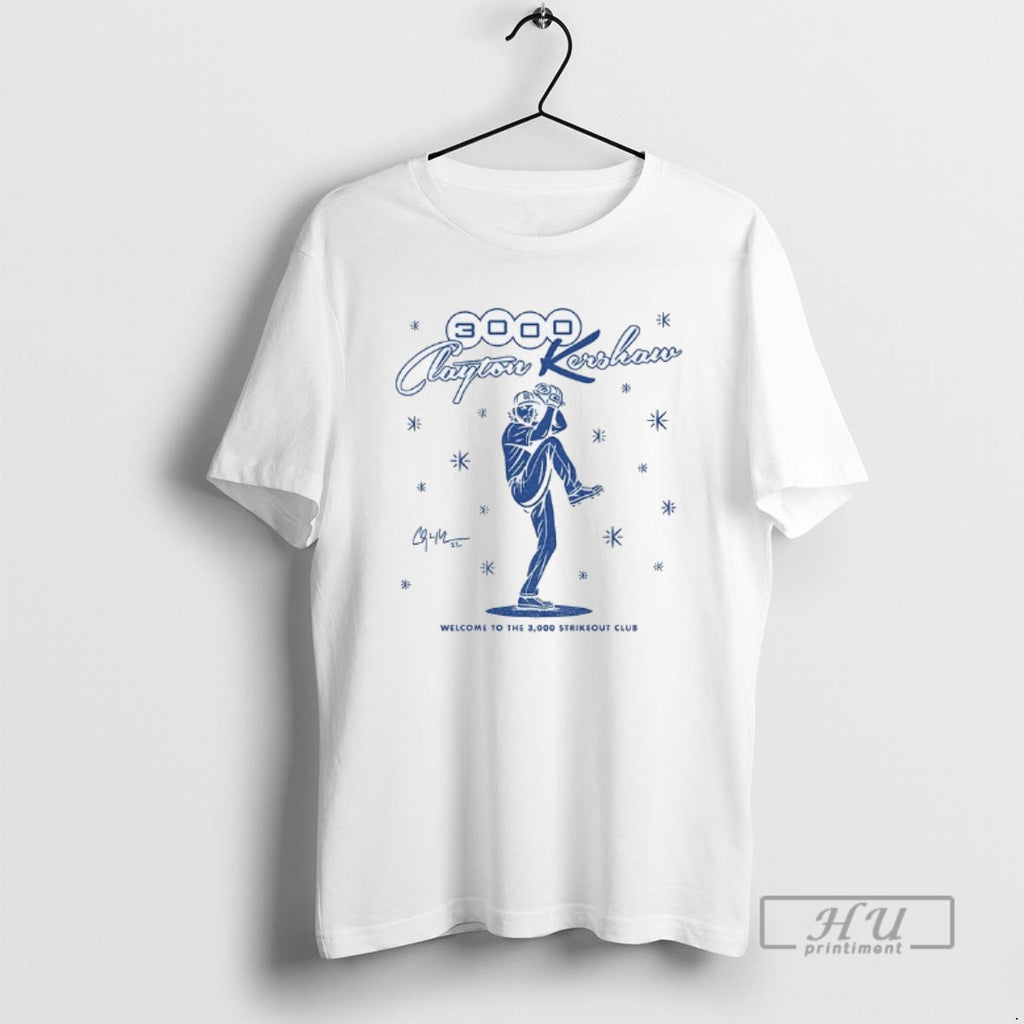 Officials Clayton Kershaw Los Angeles Dodgers Mlb Model Welcome To The 3000 Strikeout Club