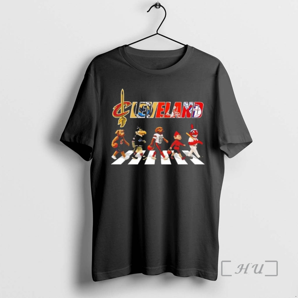 Officials Cleveland Cavaliers Cleveland Monsters Cleveland Browns Cleveland Guardians Mascot Road Premium T Shirts Sweater