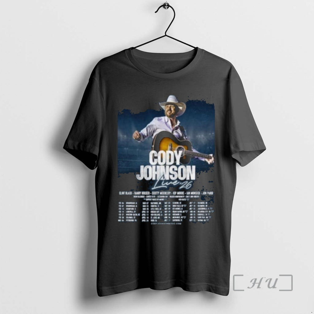 Officials Cody Johnson Live 26 North America Tour 2026 Schedule Tour Dates Premium T Shirts