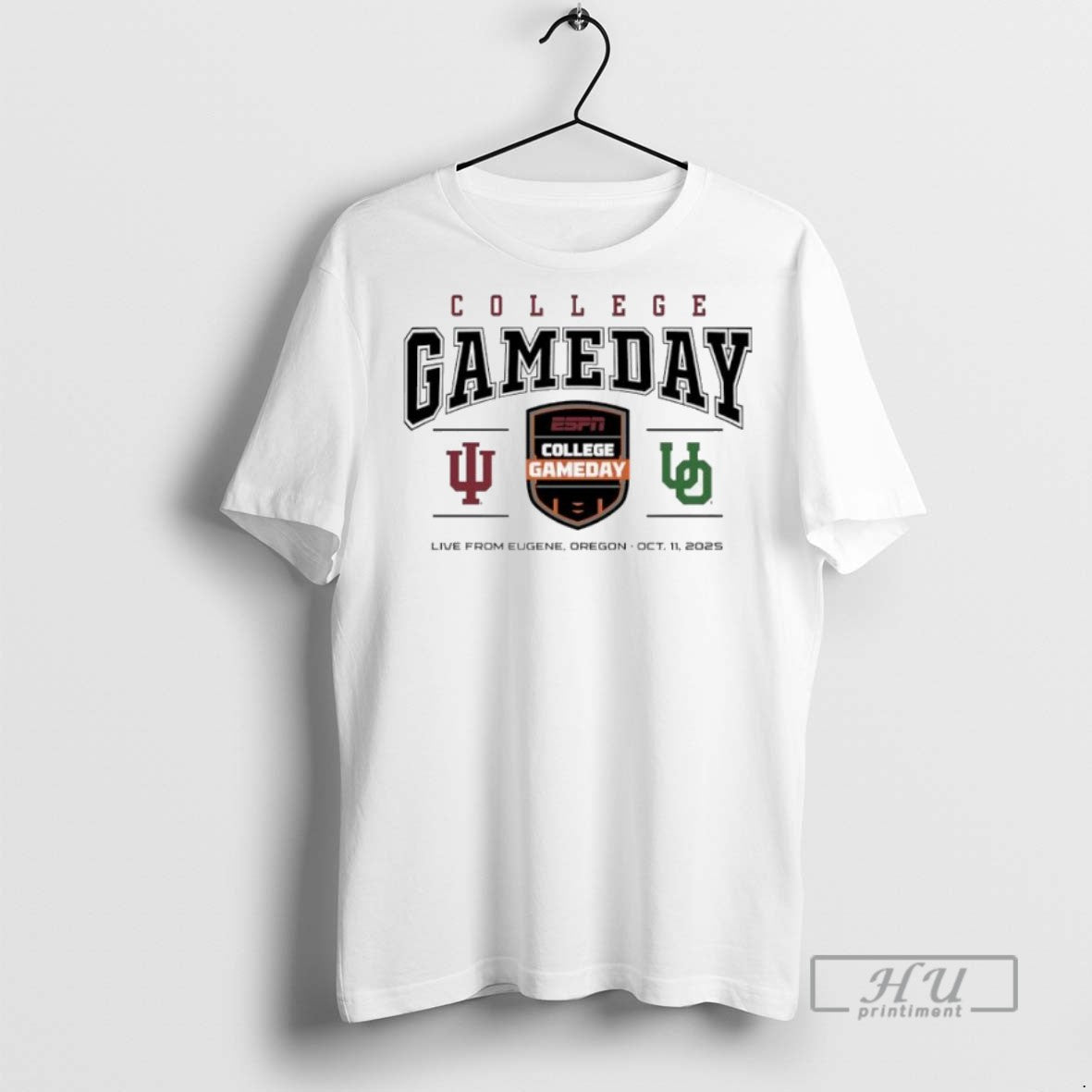 Officials College Gameday Indiana Vs Oregon Live From Eugene Oregon Oct 11st 2025 Unisex , , , Long Sleeve Tee